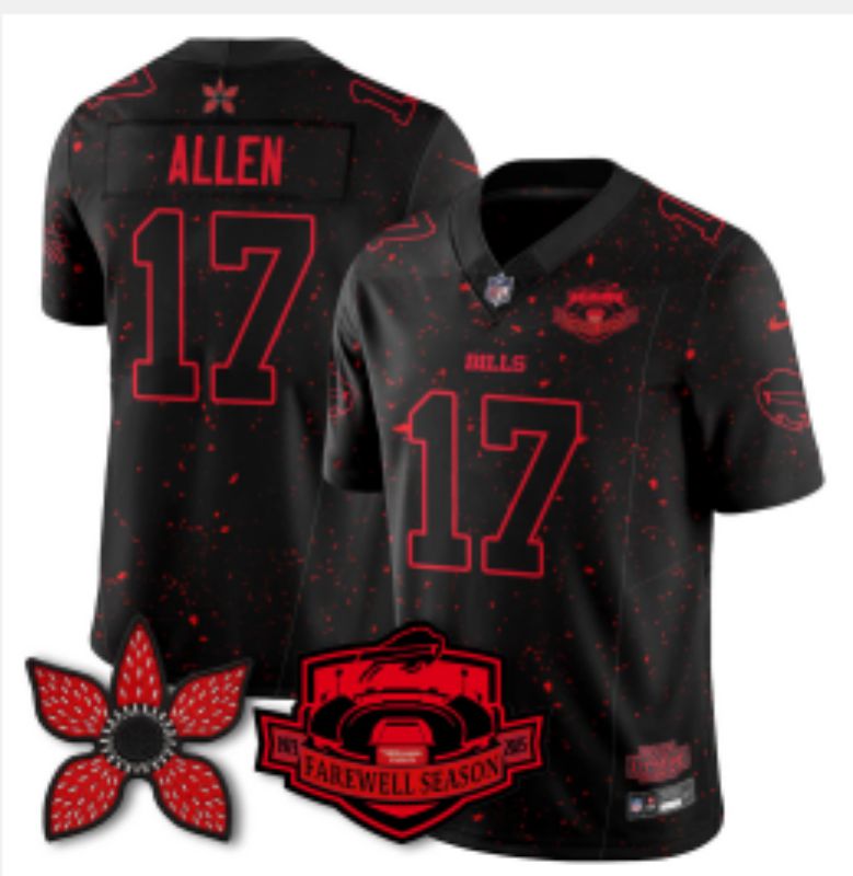 Men 2026 Buffalo Bills #17 Allen Black 4th generations Nike Limited NFL Jersey 05